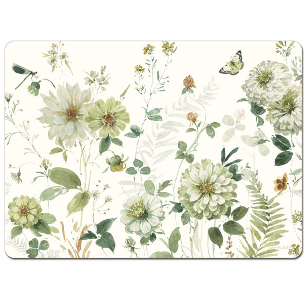 CounterArt Wood Floral Rectangular Placemat Wayfair